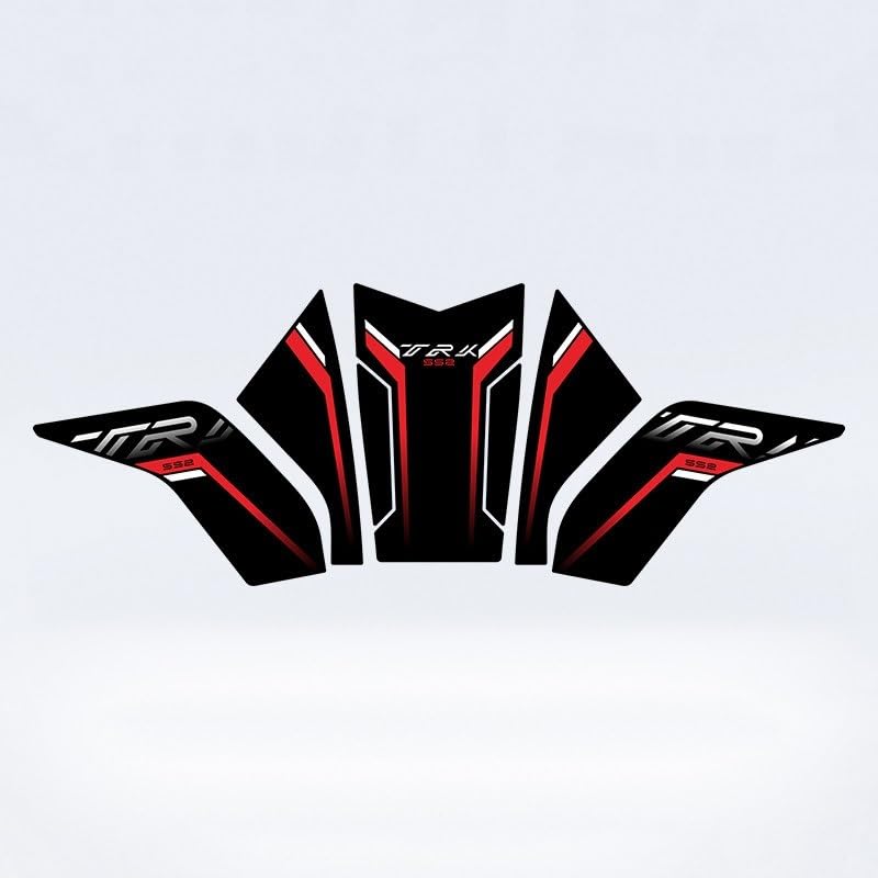 Autocollant de protection contre les rayures de repose-pieds moto Benelli TRK552X rouge