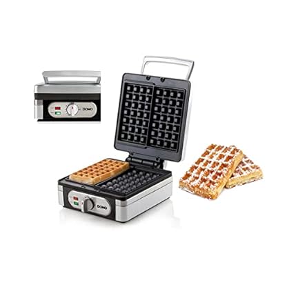 Waffeleisen 2 in 1 für extra dicke quadratische Waffeln (2,6 cm) und knusprige Waffeln inkl. Spatel – Bild 6