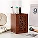 Kaizuca Wooden Pen Holder, Square Pen Holder, Desk Storage Box, Ebony, Handmade, Suitable for Stationery, Makeup Brushes, Desks, and Offices
