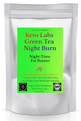 Science Backed Night Time Fat Burner & Appetite Suppressant - Keto Labs Green Tea Night Burn - Metabolism Booster for Weight Loss - Sleep-Friendly Formula - Vegan, Halal & Kosher - 30 Pack