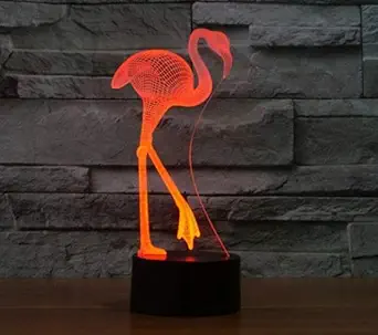 Luxury Sign India 3D Illusion Lamp LED Night Light Flamingos Visual Kids USB Powered Cute Animal Luminarys Bedside Lamp Best Birthday Holiday Gifts Children