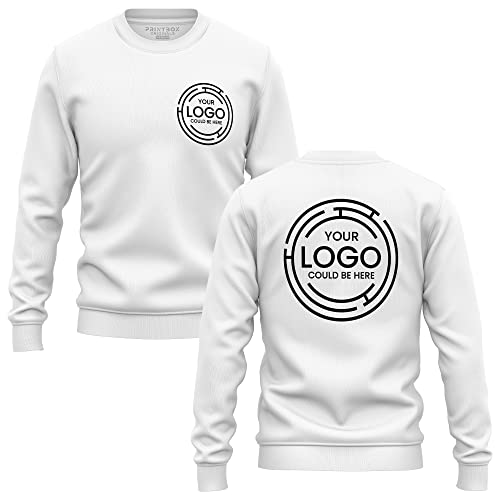 Custom Sweatshirt for Men, Workwear Sweater Uniform Mens Customized Company Logo Front & Back4