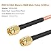 MOOKEERF SMA Male to SMA Male Cable 4FT, 2 Pack RG316 SMA Extension Cable 50 ohm for Router, Test Equipment, Signal Enhancer, Wireless Adapter,WiFi Antenna Applications