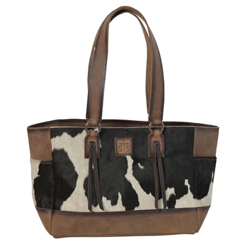STS Cowhide Montana Tote Color: Tornado/Cowhide (STS-30455)
