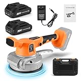 Doovasen Fliesenleger Maschine Elektrische Fliesen Vibrator 170 mm Saugnapf Fliesen Automatische Nivelliermaschine 5 Gänge einstellbar für 0,1-1,2 m Fliesen/Boden/Wandfliesen