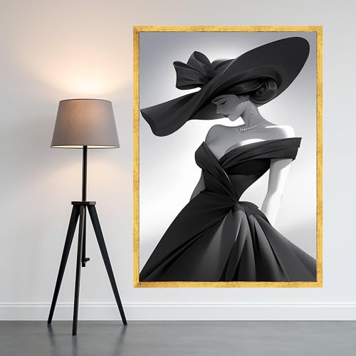 Portrait de femme vintage pour sublimer la décoration de votre salon chic