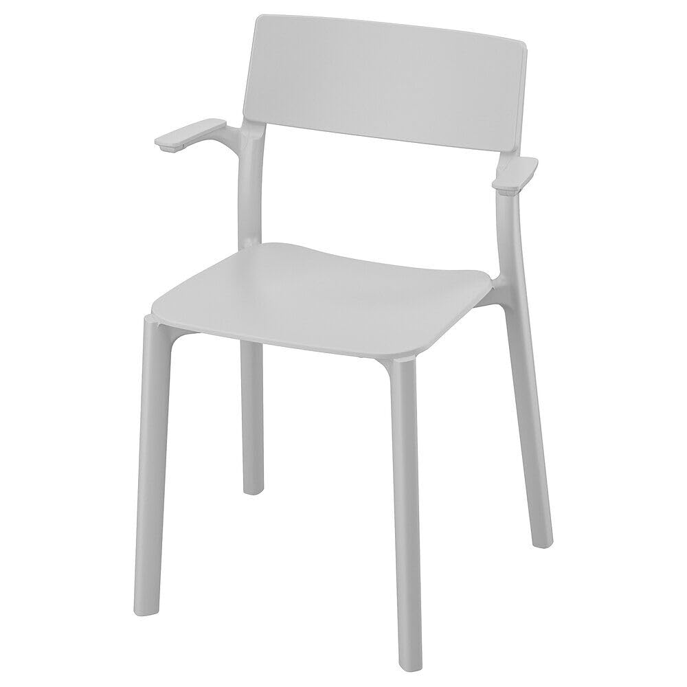 Chaise JANINGE avec accoudoirs gris ProTuning 54x46x76 cm