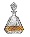 Whiskey Decanter for Liquor, Scotch, Bourbon, or Wine, Irish Cut, Crystal Triangular, 750ml