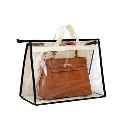 2-piece set Transparent PVC Storage Bag Waterproof Travel Toiletry Bag Clear Foldable Pouch for Wardrobe Clothes Quilt Cosmetic Hanging Closet Organizer