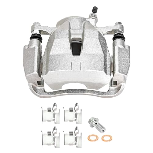 Image of Detroit Axle - Front 2pc Brake Calipers for Toyota Matrix Mirai RAV4 Scion tC Corolla iM Pontiac Vibe, 2 Disc Brake Calipers with Brackets Replacement