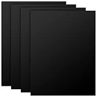 Vista 1 de FUNSUEI 4 hojas de plástico ABS negro de 12 x 16 pulgadas, láminas de plástico moldeable de 1/8 pulgadas de grosor, hoja de plexiglás con alta