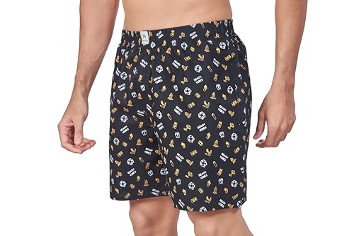 Image of Nermosa Pure Cotton Comfortable & Breathable Printed Regular Shorts /Boxer for Men, Pack of 3