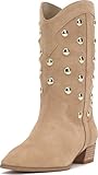 Vince Camuto Women's Prilie Studded Mid Calf Boot, Tortilla Suede, 8