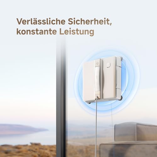 Bild 4 - dreame C1 Fensterputzroboter, 5.500 Pa Saugkraft, zuverlässiges Sicherheitskonzept, CornerClean-Technologie, gründliche Nassreinigung, Dual-Spray-Technologie, intelligente Planung des Reinigungswegs