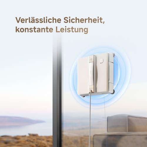 dreame C1 Fensterputzroboter, 5.500 Pa Saugkraft, zuverlässiges Sicherheitskonzept, CornerClean-Technologie, gründliche Nassreinigung, Dual-Spray-Technologie, intelligente Planung des Reinigungswegs