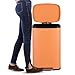 happimess HPM1006K Connor Rectangular 13.2-Gallon Trash Can with Soft-Close Lid and Free Mini Trash Can, Carrot Cake, Fingerprint Resistant, Modern, Minimalistic for Home, Kitchen, Bedroom, Bathroom