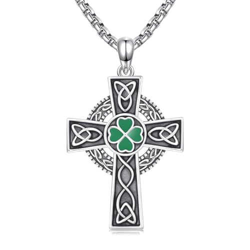 Collier St Patrick en argent avec pendentif croix pour vos tenues du quotidien