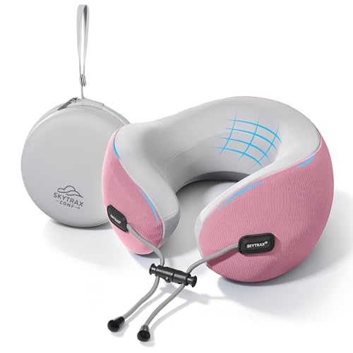 Premium Travel Neck Pillow Cooling Ice Silk Memory Foam Cervical Pillow