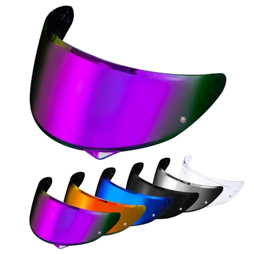 PSLER HJ 34P Visor - HJ-34P Visor Tinted C10 Helmet Visor Pinlock-Ready Face Shield for HJ34P C10,Deep Purple