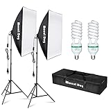 MOUNTDOG Softbox Lighting Kit Photography Studio Light 2x20 X28 Professional Continuous Lighting...