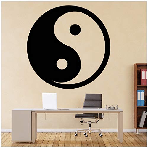 azutura Símbolo de Ying y Yang Vinilos Paz amor Pegatina Decorativos Pared Religión Decoración del hogar disponible en 5 tamaños y 25 colores Pequeño Negro