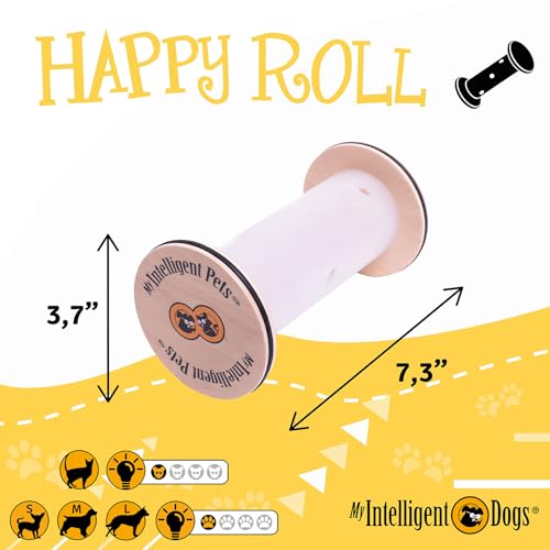 My Intelligent Dogs Interaktives Hundespielzeug Intelligenz, Hundepuzzle - Intelligenzspielzeug für Hunde Mentalen Auslastung - Interaktives Spielzeug Hund, Denkspiele für Hunde Happy Roll