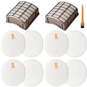 Vacuum Filters Kit Replacement for Shark Navigator Professional NV70, NV71, NV80, NVC80C, NV90, NV95, UV420 for Shark Rotator Professional XL Capacity NV90 Replacement Parts XFF80 XHF80 , Holdclean 4 Foam & Felt Filters and 2 Post-Motor Filter