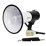 Photo Gallery hllo megafono 121db con sirena, microfono staccabile e controllo volume, bianco Photo Gallery hllo megafono 121db con sirena, microfono staccabile e controllo volume, bianco