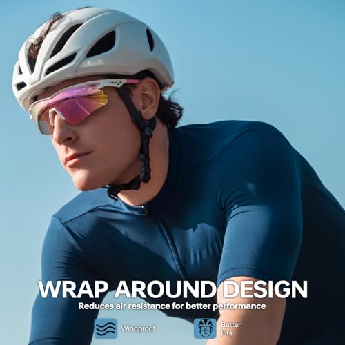 Image of Polarized Running Sunglasses for Men Women Ultra-Comfort, UV400 Protection | 22g Lightweight TR90 Frame & Adjustable Silicone Nose Pads Wraparound Sports Sun glasses for Cycling Baseball Hiking Fishing