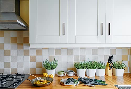 Image of Ravinte Oil Rubbed Bronze Cabinet Handles Kitchen Pulls 5 Inch 15 Pack | Square Design, Solid Zinc, Modern Slim Style, Screws Included, Easy Installation, for Kitchen Drawers & Cupboards