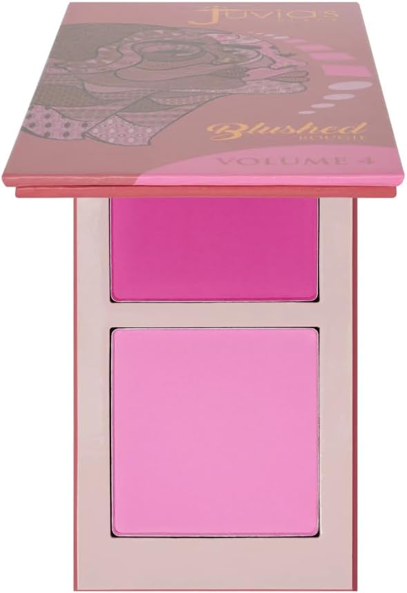 Blushed Duo Blush Volume4 - Two Tone Pigmented Buildable Pressed Mineral Powder - Rosy Natural Cheeks Matte Fresh Finish for All Skin Color