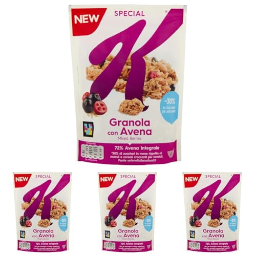 Kellogg's Special K Granola con avena y mixed berries 320g (Paquete de 4)