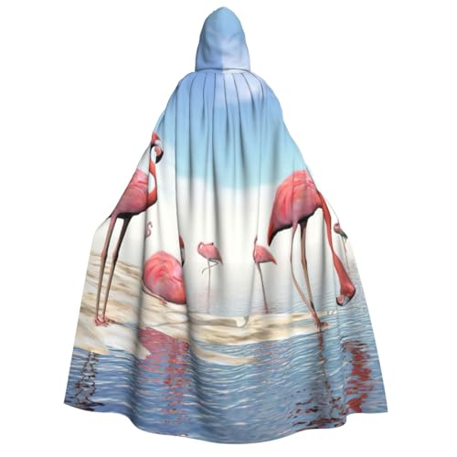Cape à capuche flamants roses costume Halloween adulte cosplay fête plage