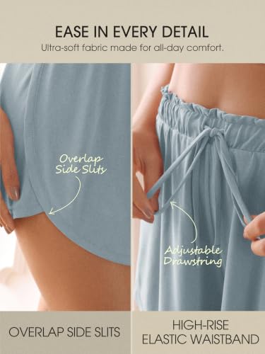 Image of ODODOS Modal Soft Lounge Shorts for Women Drawstring High Waist Casual Sleepwear Lightweight Cozy Pajama Bottom