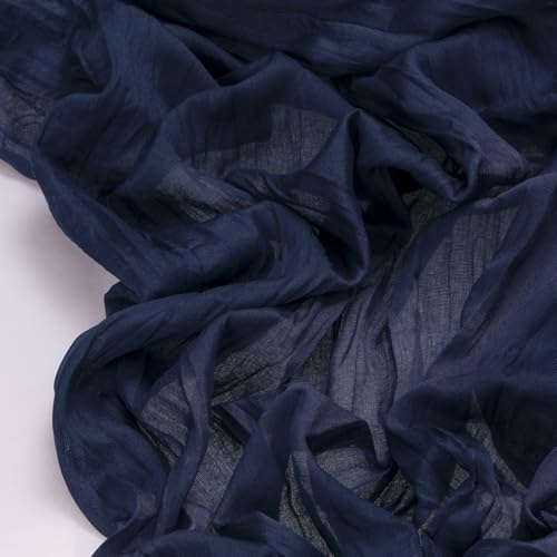 Image of Socomi 2pcs Navy Blue Easter Spring Cheesecloth Table Runner Boho Rustic Gauze 120 inch 10FT Cheese Cloth Runner for Wedding Party Baby Shower Birthday Home Decor Holiday Decorations