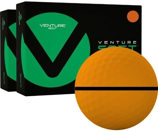 Venture Golf Soft Matte Orange AlignXL Golf Balls - Double Dozen