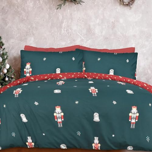 MAQUE Olive Green Double Duvet Cover Set Soldiers Pattern Printed Quilt Cover Double Bedding Fluffy Microfiber Duvet Cover with Zipper Closure and 2 Pillowcases 50x75 Cm