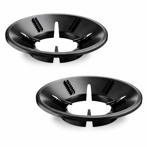 Image of Gas Saver Burner Stand for LPG Chulha, Windproof Flame Protector Ring, Energy Saving Gas Stove Guard Jali, Heavy Duty Metal Support for Cooker Utensils Home Kitchen (Black) (2)