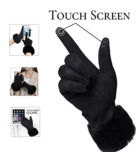 Womens Winter Gloves Touchscreen Texting Warm Lining Cold Weather Gloves Christmas Gifts #TOP2