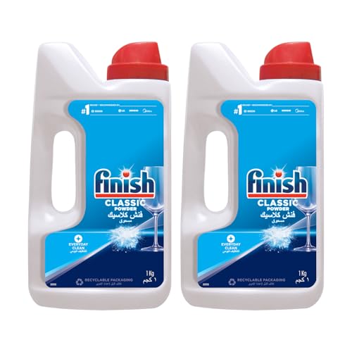 Image of Finish Classic Dishwasher Powder Detergent 1 Kg (Pack of 2) | World's #1 Recommended Dishwashing Brand