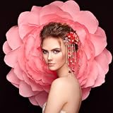 Kisangel Japanese Style Hairpin with Long Tassel Classical Wedding Headdress for Women Bridal Hair Decoration Traditional And Elegant Hair Clip for Ceremonies And Losowy Kolor Wiele stylów