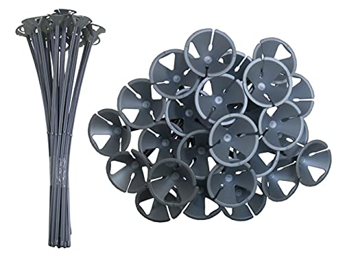 Balloon Stick Holder All-in-one Re-Usable Child Safe Sticks (Silver, 50pc) — image 1