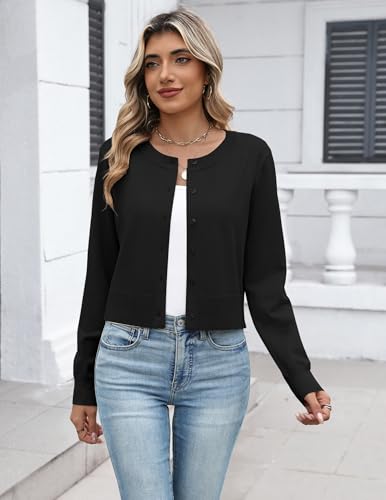 Zeagoo Black Cardigan for Women Summer Sweater for Women Trendy 2026 - image 4
