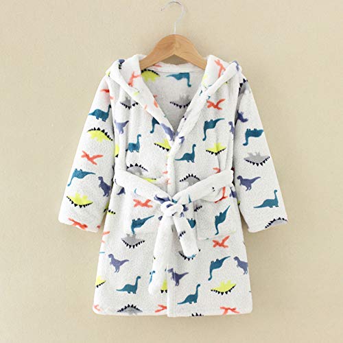 Printasaurus Girls Coat&Jacket 2-3 Years Toddler Baby Boys Girls Hooded Thick Warm Flannel Bathrobe Night-Robe Pajamas