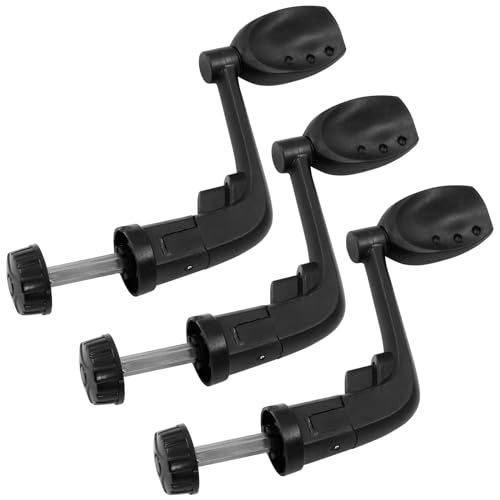 Coufce 3 PCS Plastic Fishing Reel Rotary Power Handle Black Spinning Handle Folding Rotary Knob Crank Rock Arm