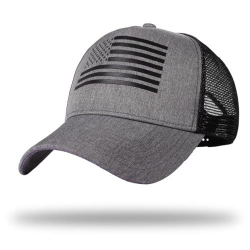 Image of Oversize XXL American Flag Trucker Hat | Big Heads, Adjustable Mesh Snapback, Baseball Cap, 3D Embossed Flag
