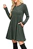 Sweater Dress Long Sleeve Dress for Women Fall Dresses for Women 2025 Cowboy Chic Fall Clothes Maternity Winter Christmas Dresses Green M #3