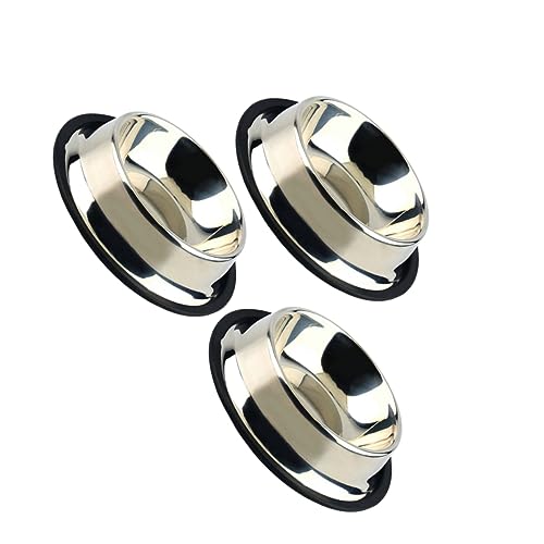 3個 ドッグフードボウル ダブルドッグボウル ペットフィーダー ペットボウル ペットベーシックボウル モウルトリーフィーダー メタルキャットボウル ペットフードボウル 食器 難しい 銀 15X15X4cm