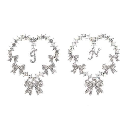 Pendientes de lazo en corazón con diamantes accesorios de alta joyería