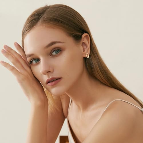 AINUOSHI Moissanite Lucky Horseshoe Earrings 925 Sterling Silver Hypoallergenic Dainty Stud Earrings for Women Birthday Gift With GRA Certificate4